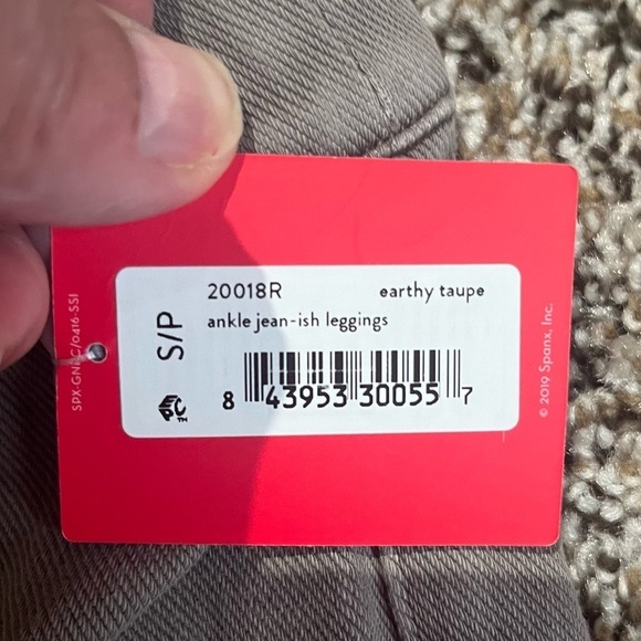 SPANX NEW Jean-ish Leggings Earthy Taupe Pull On Tummy Shaping Sz S - Picture 10 of 10